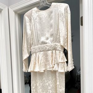VTG 80s Cream Silk Dress